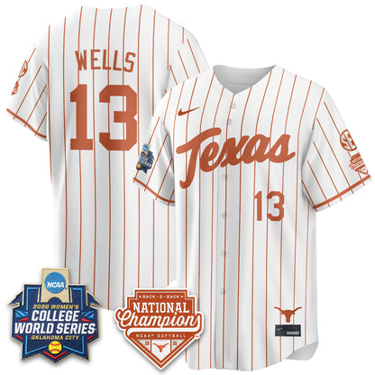 Texas Longhorns Softball 2026 World Series (WCWS) Vapor Premier Limited Jersey - B2B Champs - All Stitched