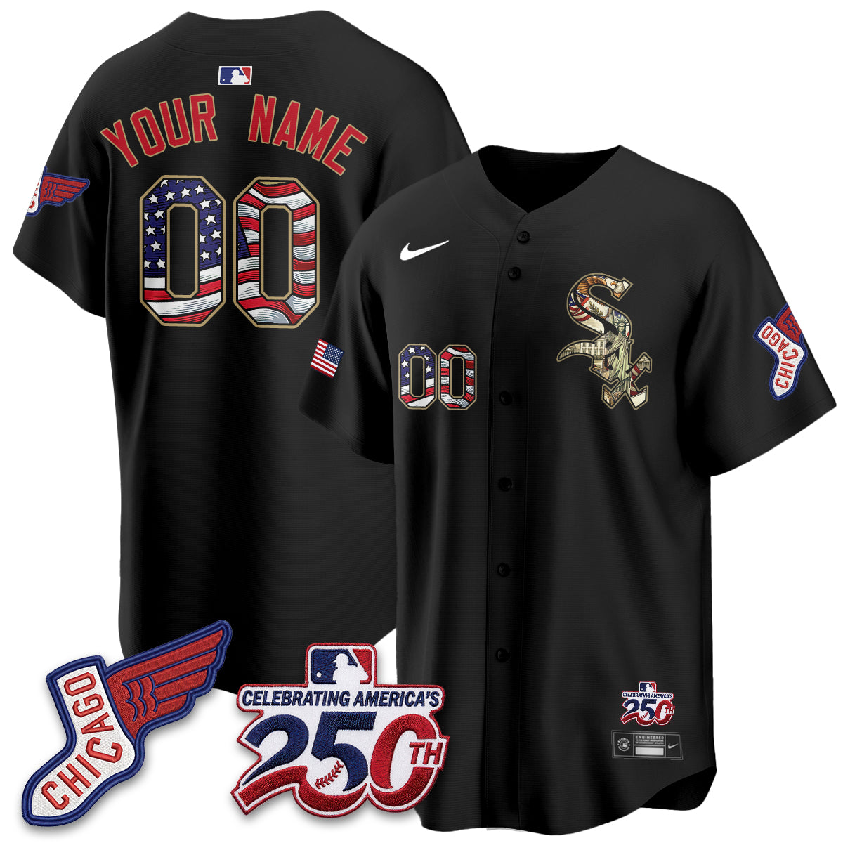 CWS 2026 Independence Day USA Vapor Custom Jersey - Stitched-NQD