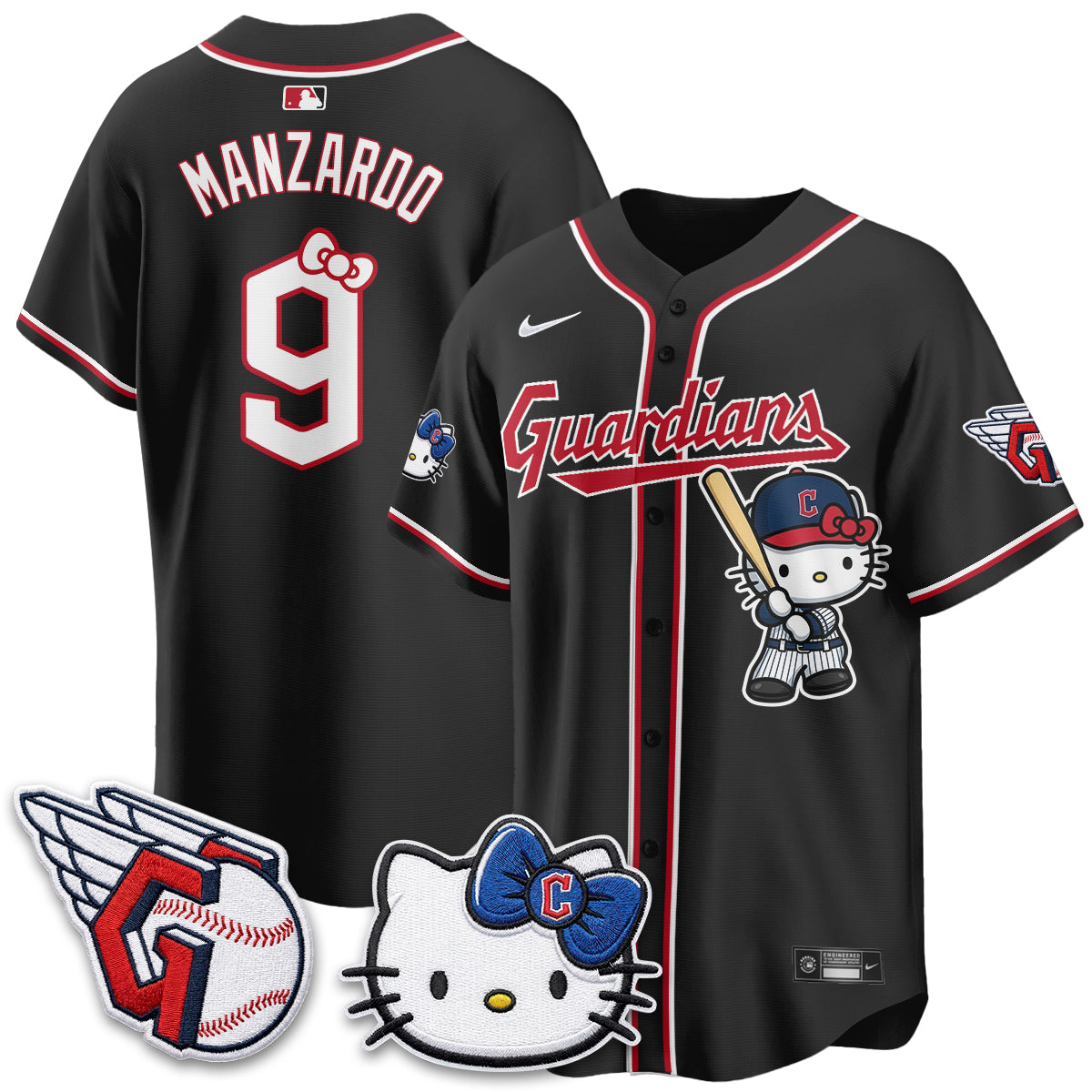 Cleveland Guardians x Meow KT Vapor Jersey - Stitched-NQD