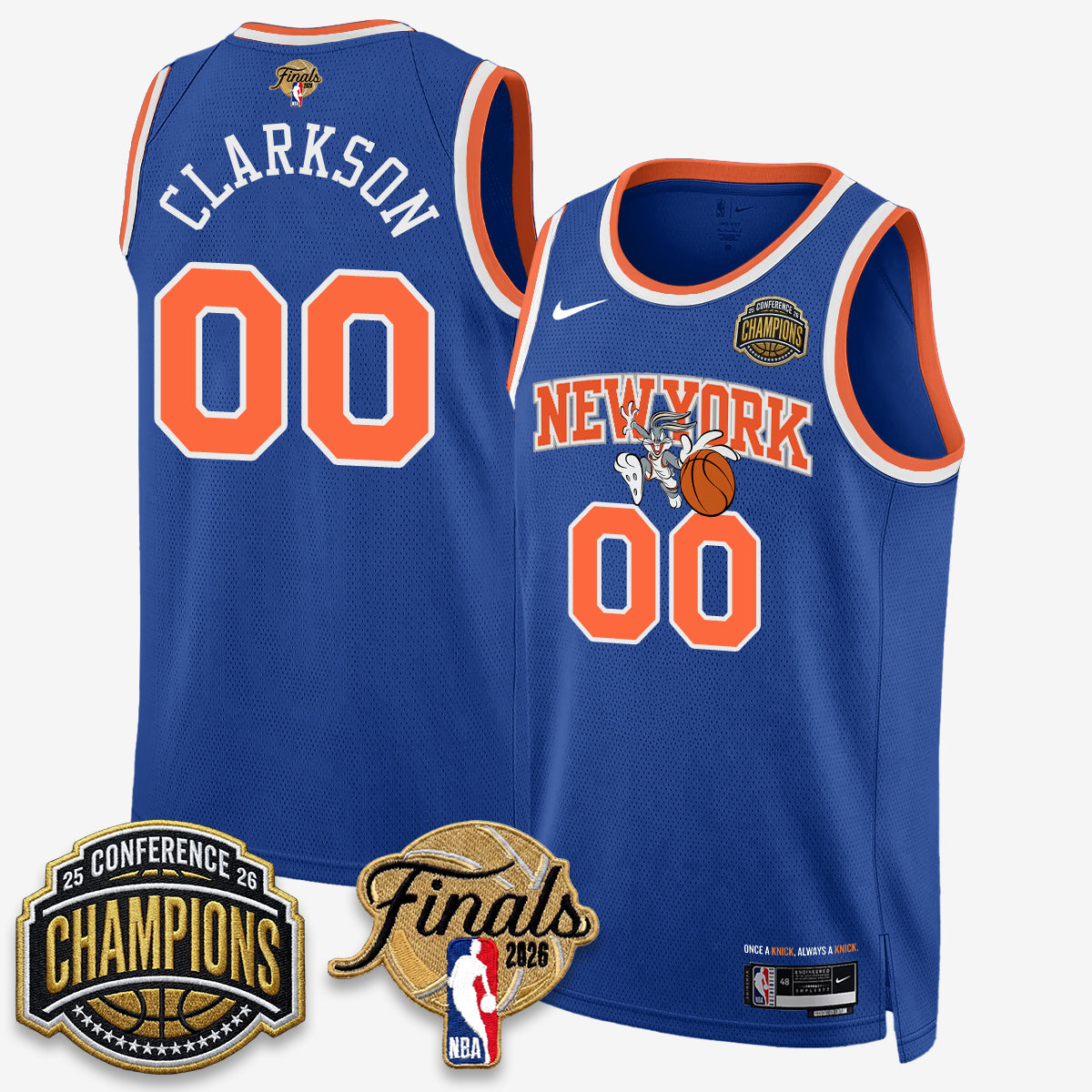 NYK 2026 NBA Eastern Conference Champions x Looney Tunes Vapor Jersey V2- Stitched-NQD