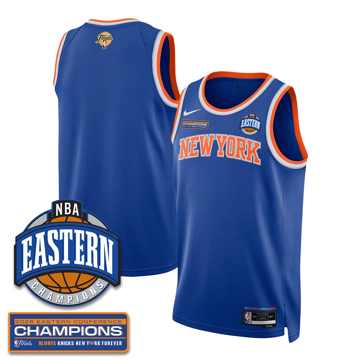 NYK 2026 NBA Eastern Conference Champions Vapor Jersey - Stitched-NQD