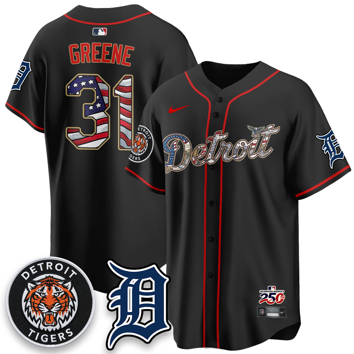 DET 2026 Independence Day USA Vapor Limited Jersey - Stitched-NQD