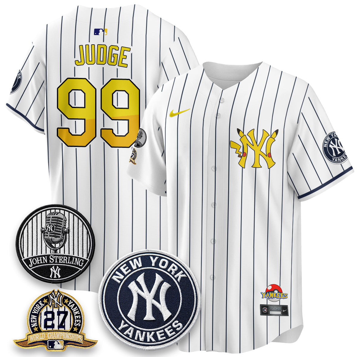 NYY x PKM Cartoon Limited Jersey -  Stitched-NQD