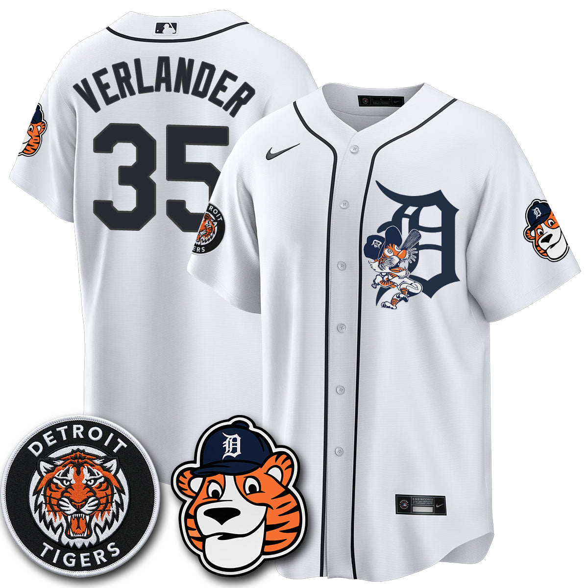 Detroit Tigers Paws Edition Vapor Limited Jersey - Stitched