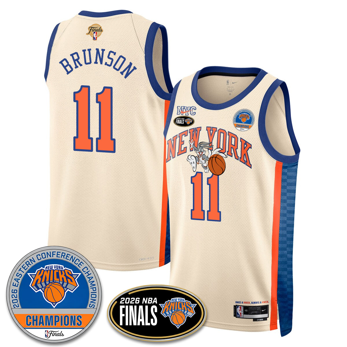 NYK 2026 NBA Eastern Conference Champions x Bunny Vapor Jersey - Stitched-NQD