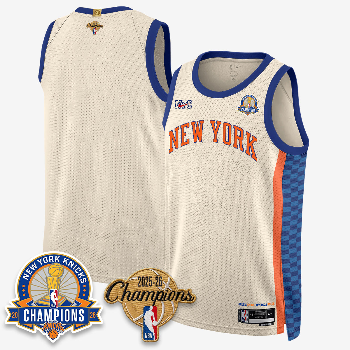 New York Knicks 2026 Basketball Champions Special Edition Vapor Jersey V2- Stitched