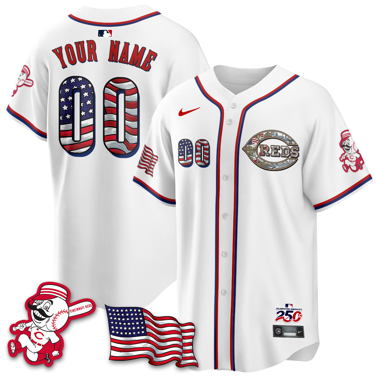 CIN 2026 Independence Day USA Vapor Limited Custom Jersey - Stitched-NQD