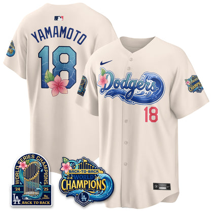 LAD Blue Aloha Paradise Jersey Vapor Limited Jersey - All Stitched
