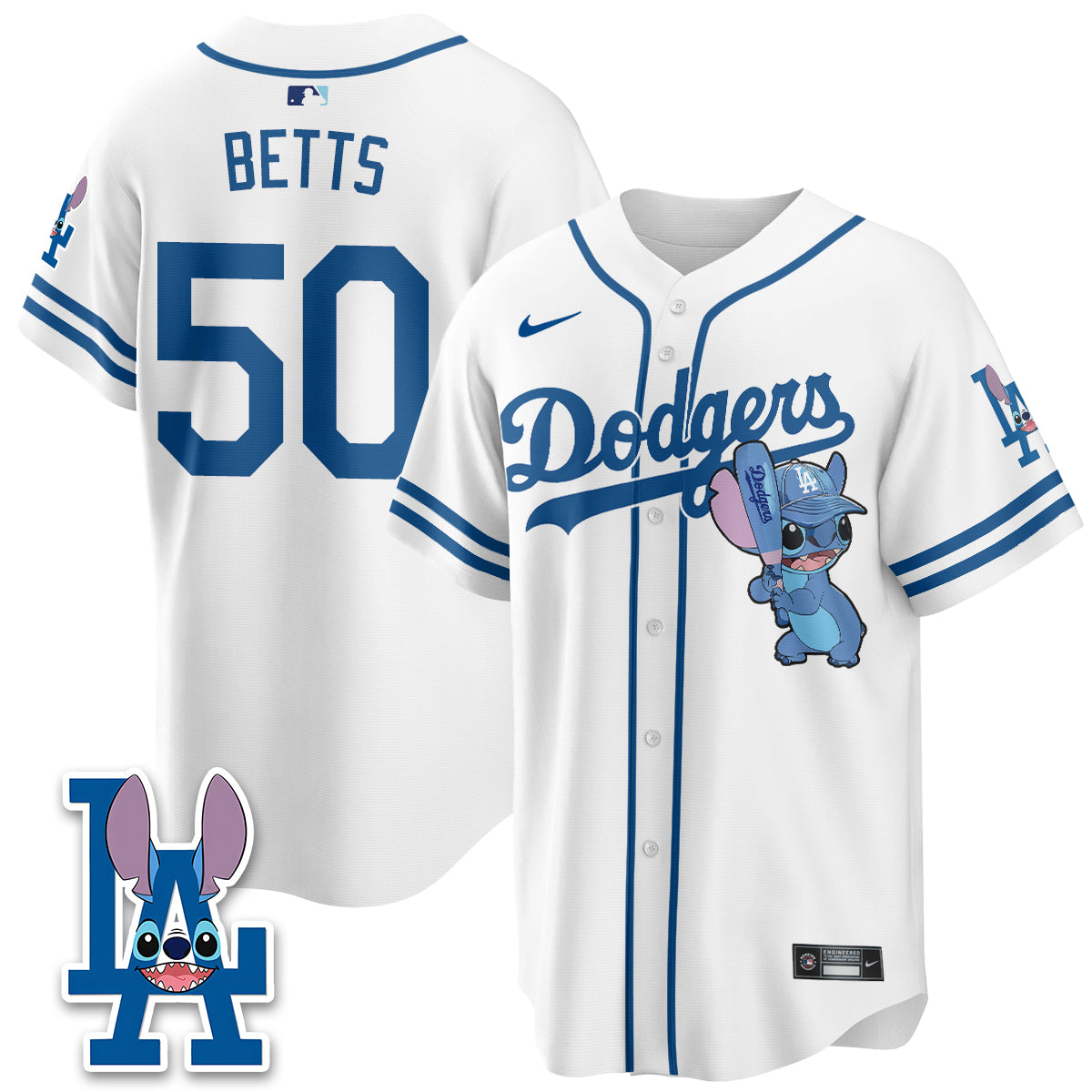 Los Angeles Dodgers x Blue Alien Edition Vapor Jersey - Stitched