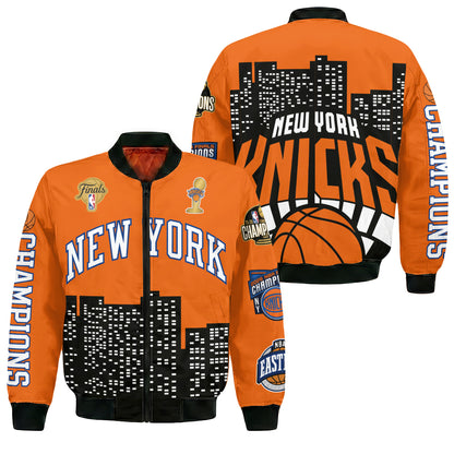 New York Knicks 2026 NBA Finals Champions Limited Edition Bomber Jacket V2 - Printed
