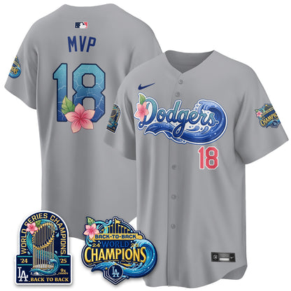 LAD Blue Aloha Paradise Jersey Vapor Limited Jersey - All Stitched
