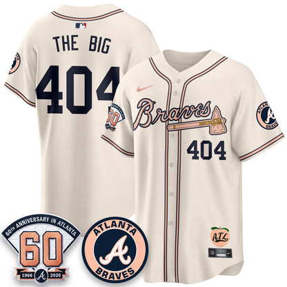 ATL 60th Anniversary Peach Edition Vapor Premier Limited Jersey - All Stitched-DMQ