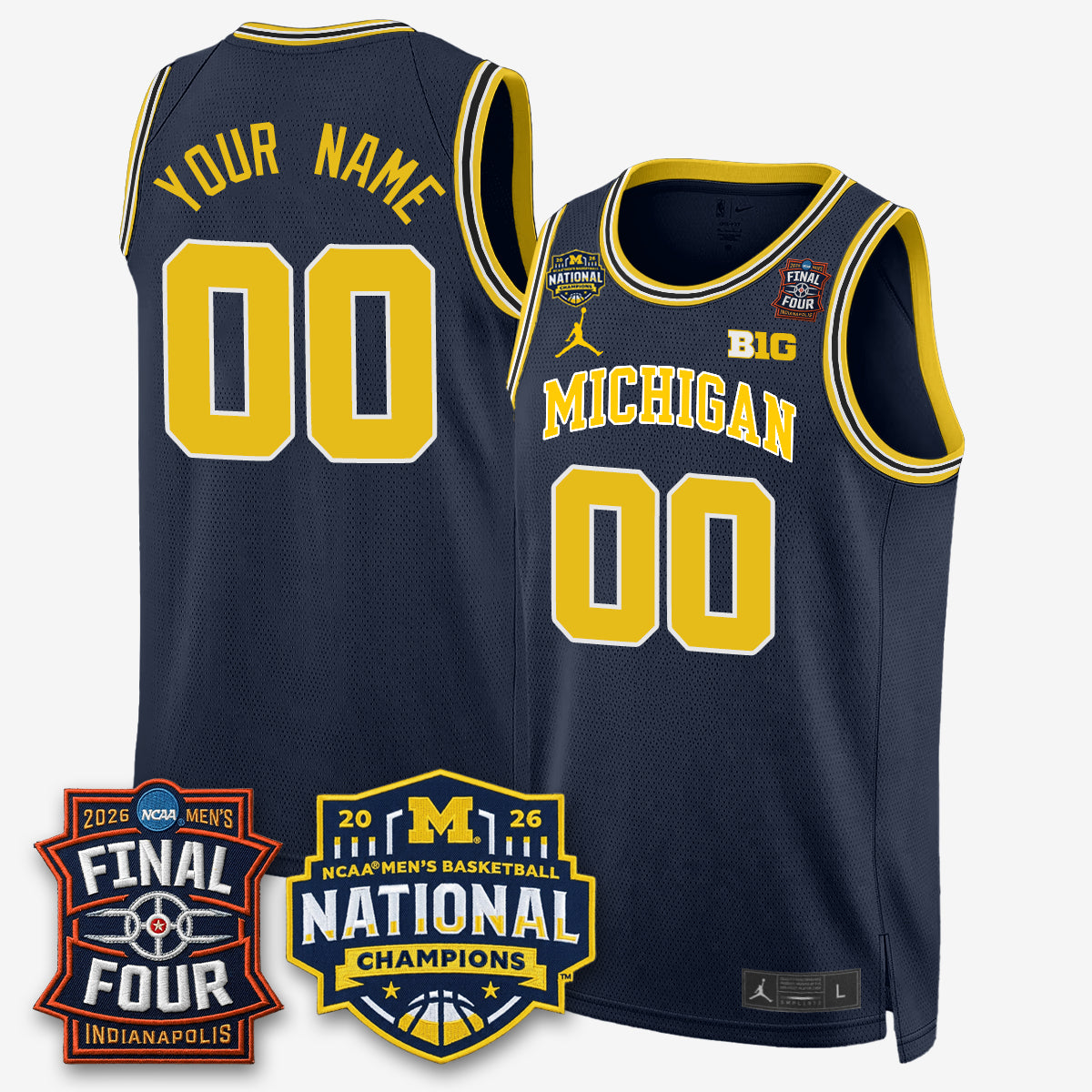 MICH 2026 NCAA Basketball Champions Limited Custom Jersey - Stitched-NQD