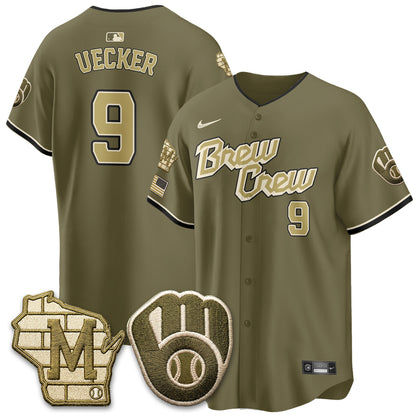 MIL New Era Olive 2026 Armed Forces Day Jersey - All Stitched
