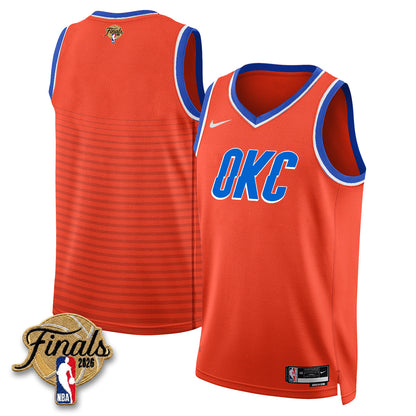 OKC 2026 NBA Western Conference Champions Vapor Jersey V2- Stitched-NQD