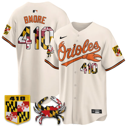 Baltimore Orioles Crab x Maryland Vapor Limited Jersey - Stitched-NQD