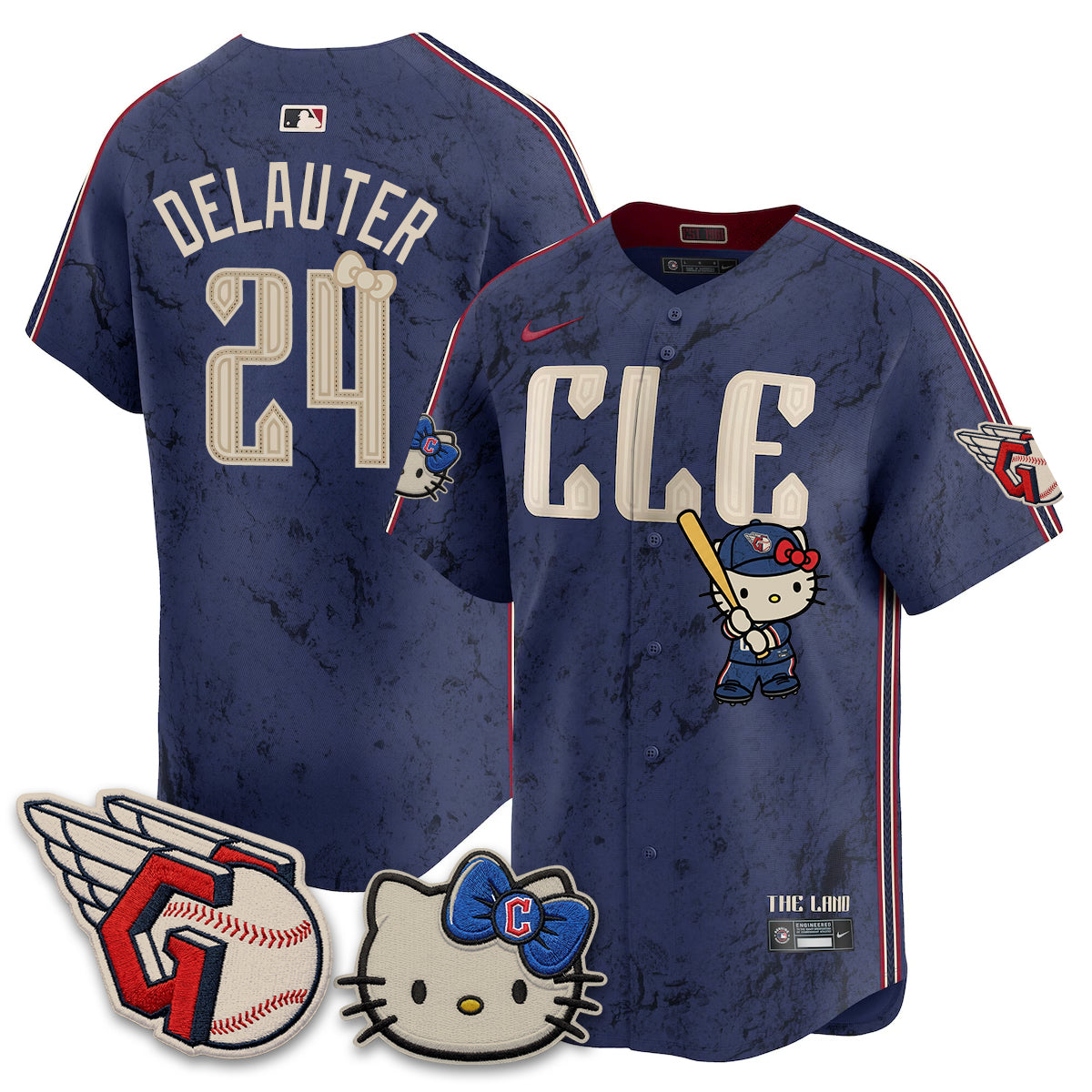 Cleveland Guardians x Meow KT Vapor Jersey - Stitched-NQD