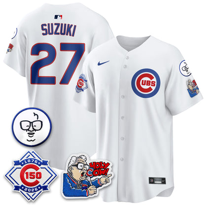 CHC 150th Anniversary Harry Caray Holy Cow Vapor Premier Limited Jersey - All Stitched V2