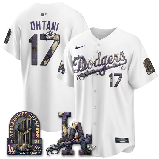Los Angeles Dodgers Nightmare Edition Vapor Jersey - Printed