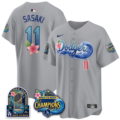 LAD Blue Aloha Paradise Jersey Vapor Limited Jersey - All Stitched