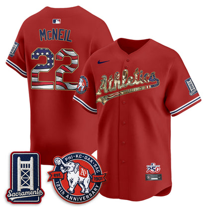 OAK  2026 Independence Day USA Vapor Jersey - Stitched-NQD