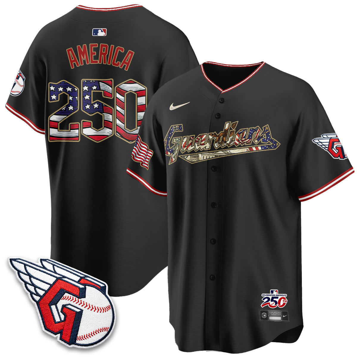 CLE 2026 Independence Day USA Vapor Jersey - Stitched-NQD