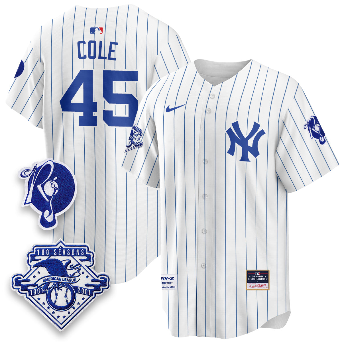 NYY x Jay Z Edition Vapor Jersey - Stitched-NQD