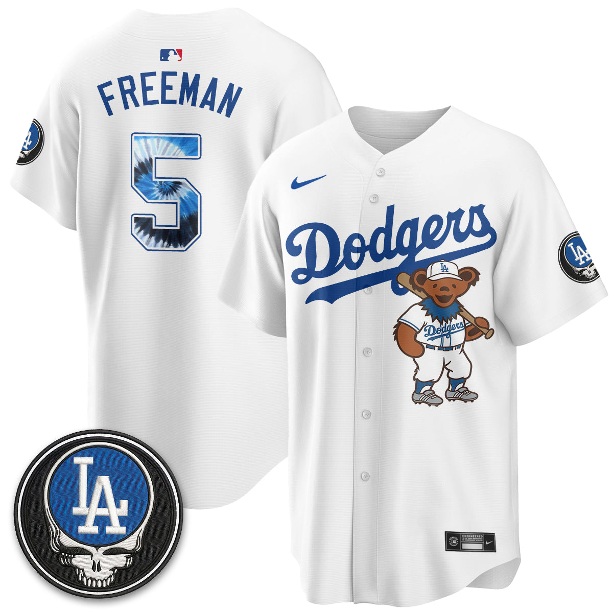 Los Angeles Dodgers x Grateful Dead Edition Vapor Jersey - Stitched