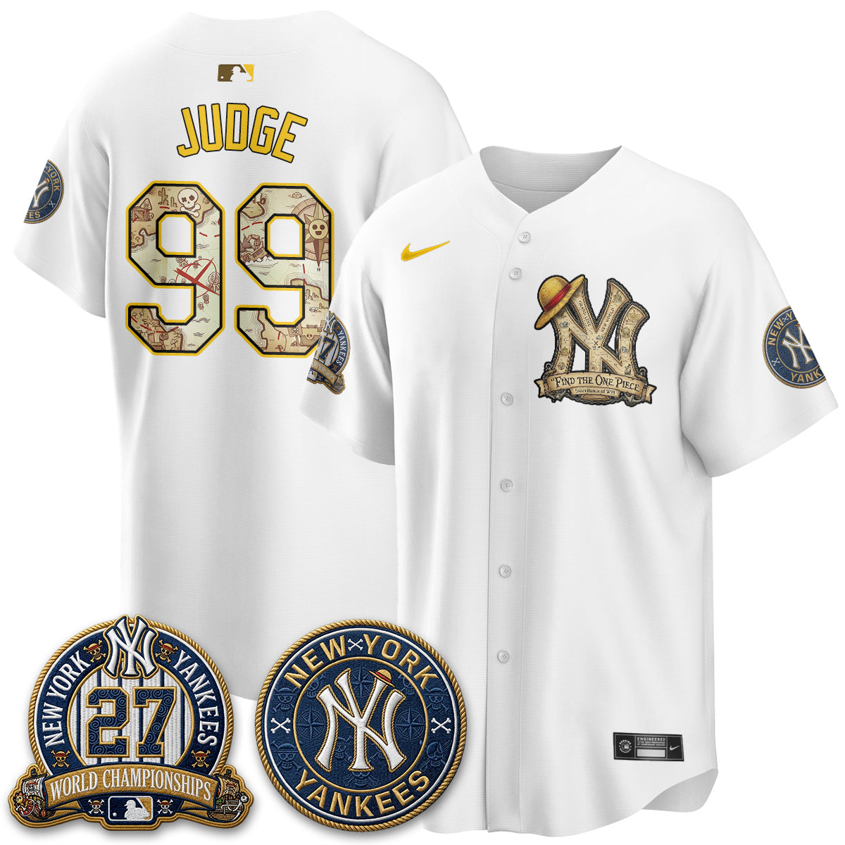 NYY x OP Japanese Cartoon Limited Jersey -  Stitched-NQD