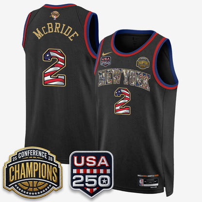 NYK 2026 NBA Eastern Conference Champions x Fourth of July Vapor Jersey - Stitched-NQD