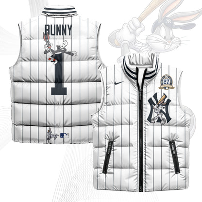 New York Yankees Edition Unisex Puffer Vest - Printed-NQD