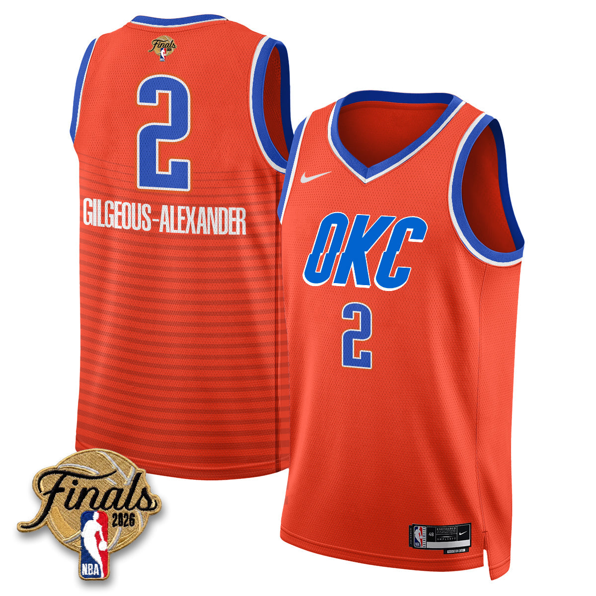 OKC 2026 NBA Western Conference Champions Vapor Jersey V2- Stitched-NQD