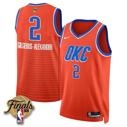 OKC 2026 NBA Western Conference Champions Vapor Jersey V2- Stitched-NQD