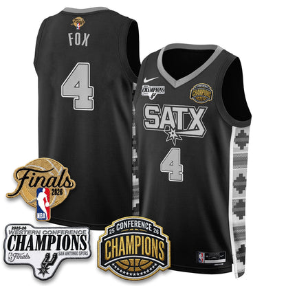 SAS 2026 NBA Western Conference Champions Vapor Jersey - Stitched-NQD