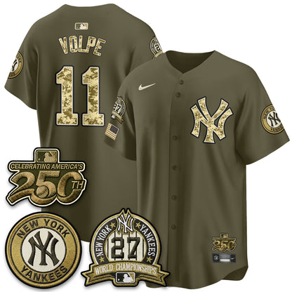 NYY Salute to Service 2026 Vapor Limited Jersey - Stitched