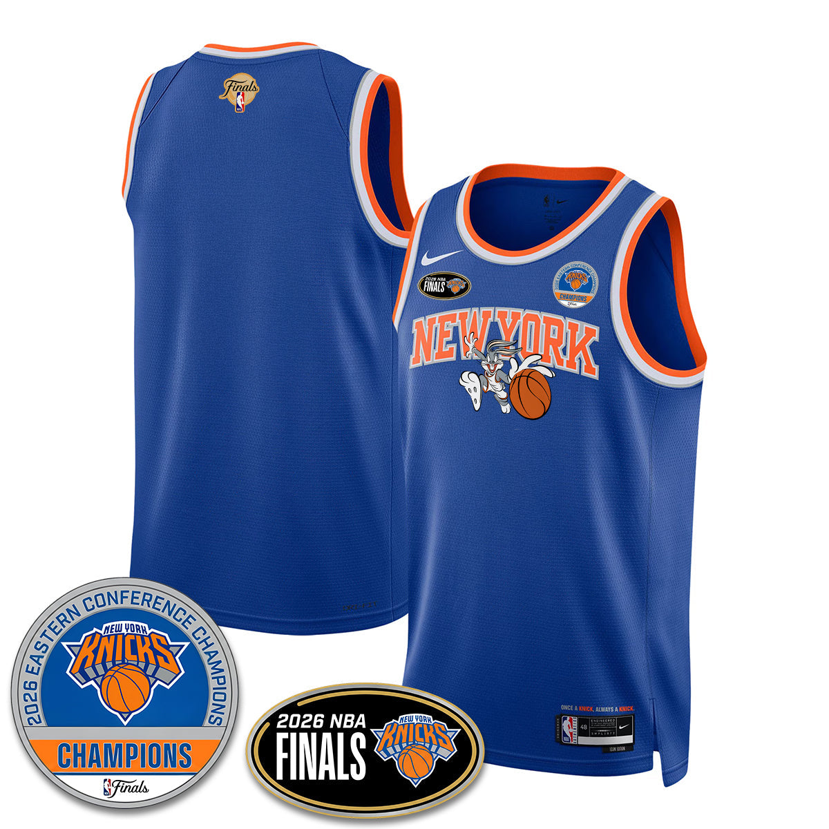 NYK 2026 NBA Eastern Conference Champions x Bunny Vapor Jersey - Stitched-NQD