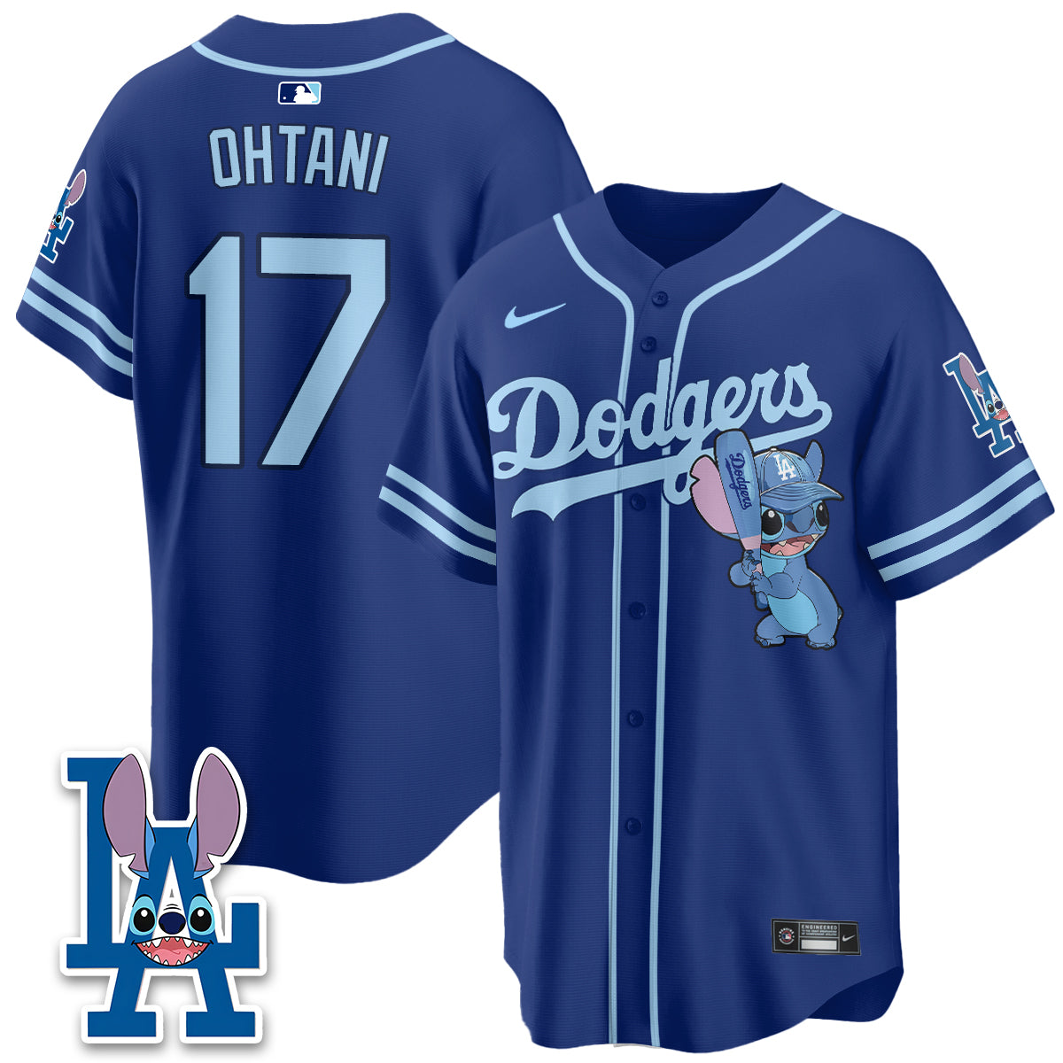 Los Angeles Dodgers x Blue Alien Edition Vapor Jersey - Stitched