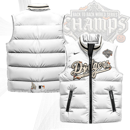 Los Angeles Dodgers Halloween 2026 Unisex Puffer Vest - Printed-NQD