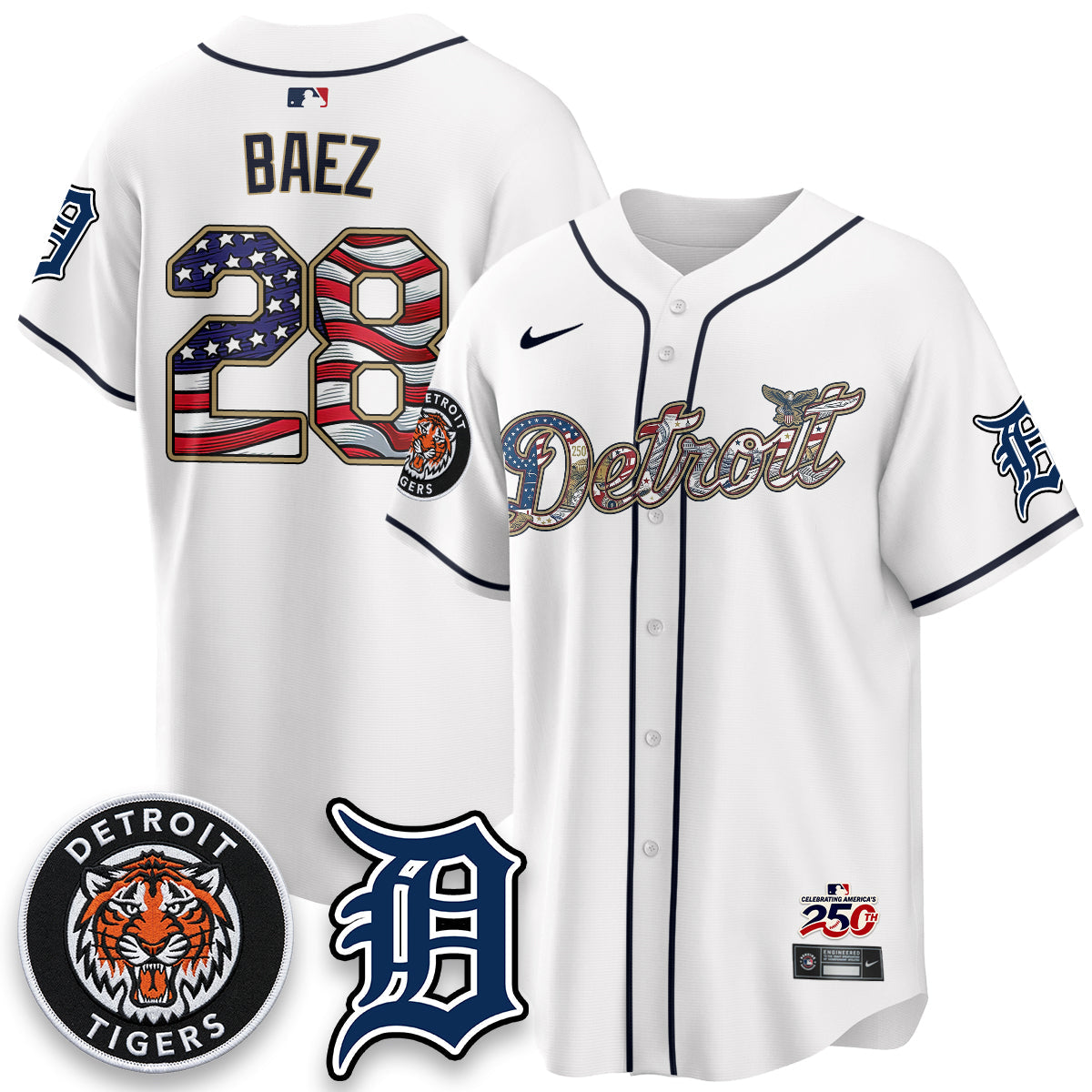 DET 2026 Independence Day USA Vapor Limited Jersey - Stitched-NQD