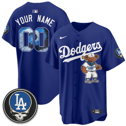 Los Angeles Dodgers x Grateful Dead Edition Vapor Custom Jersey - Stitched