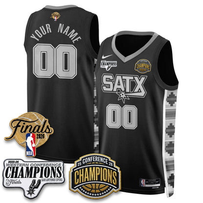 SAS 2026 NBA Western Conference Champions Vapor Custom Jersey - Stitched-NQD