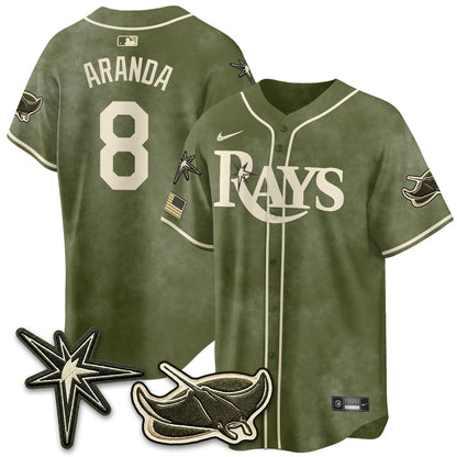 TB New Era Olive 2026 Armed Forces Day Jersey - All Stitched