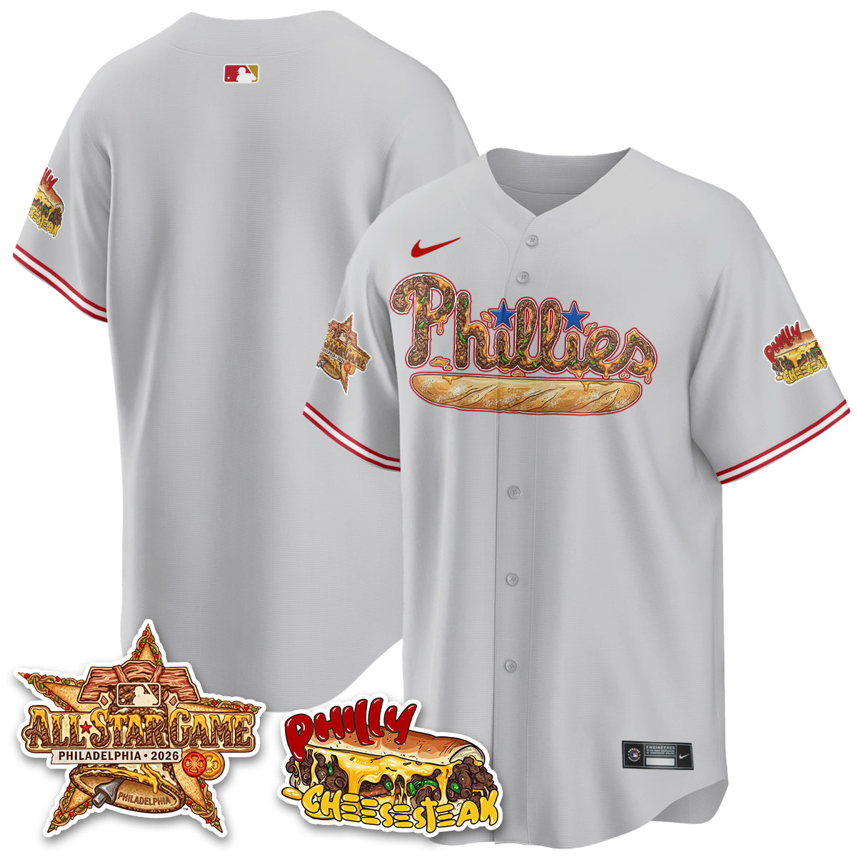 Philadelphia Phillies Cheesesteak Edition Vapor Limited Jersey - Stitched