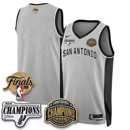 SAS 2026 NBA Western Conference Champions Vapor Jersey - Stitched-NQD