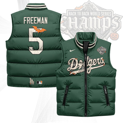 Los Angeles Dodgers Halloween 2026 Unisex Puffer Vest - Printed-NQD