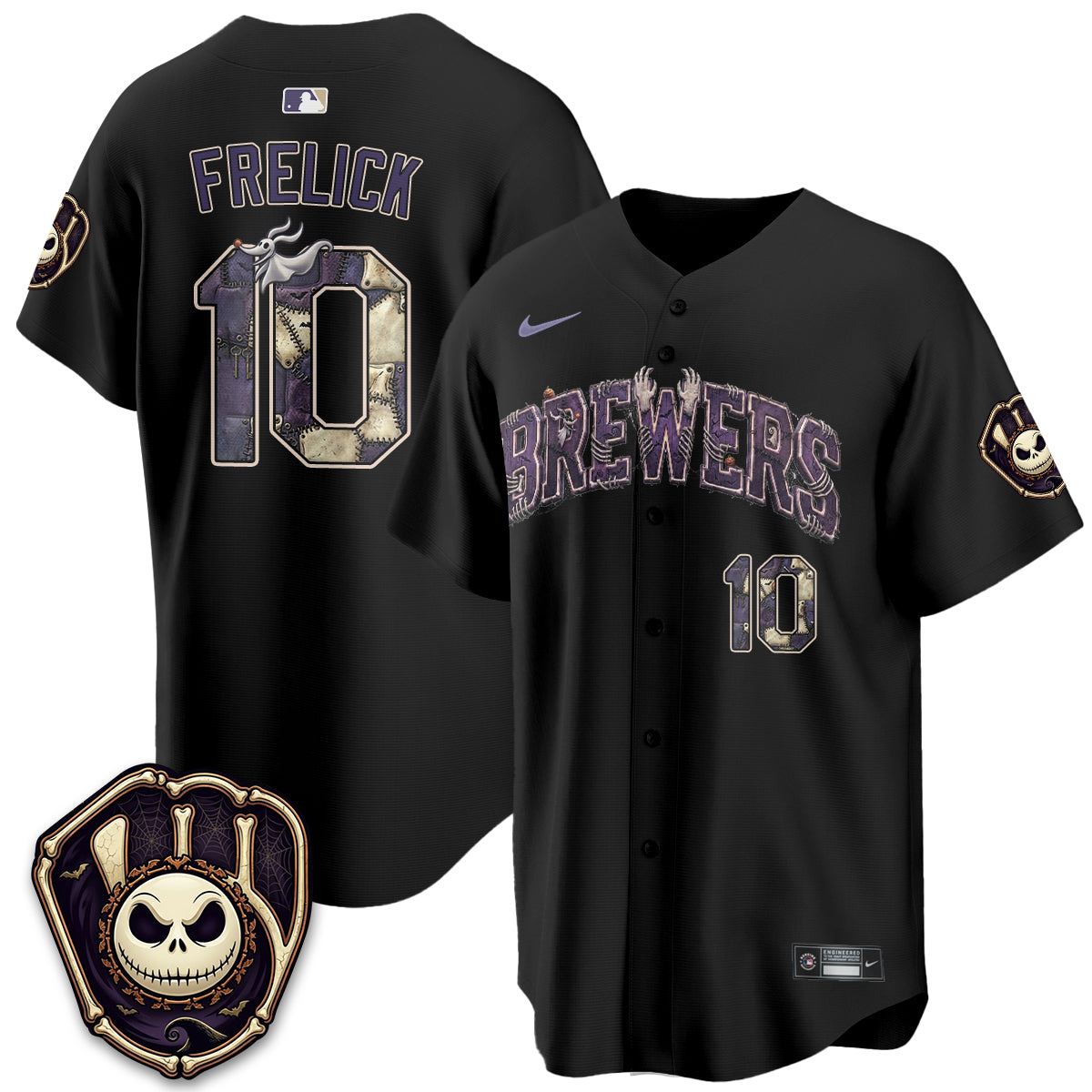 Milwaukee Brewers Nightmare Edition Vapor Jersey - Printed-NQD