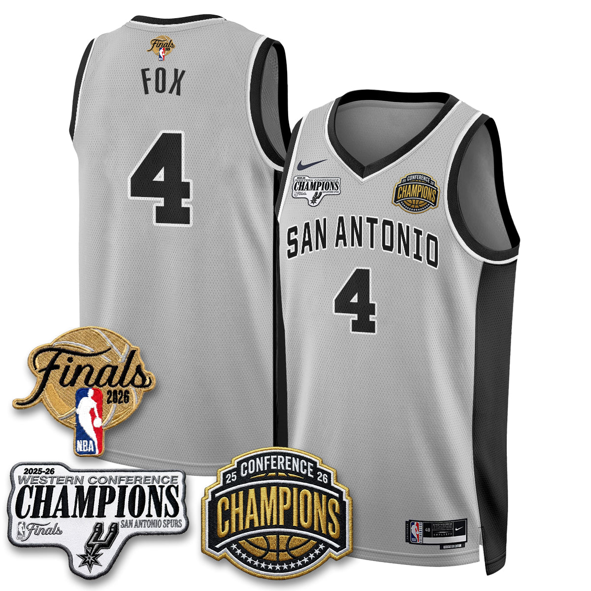 SAS 2026 NBA Western Conference Champions Vapor Jersey - Stitched-NQD