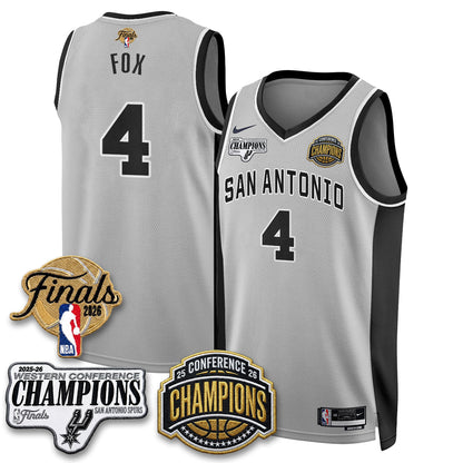 SAS 2026 NBA Western Conference Champions Vapor Jersey - Stitched-NQD