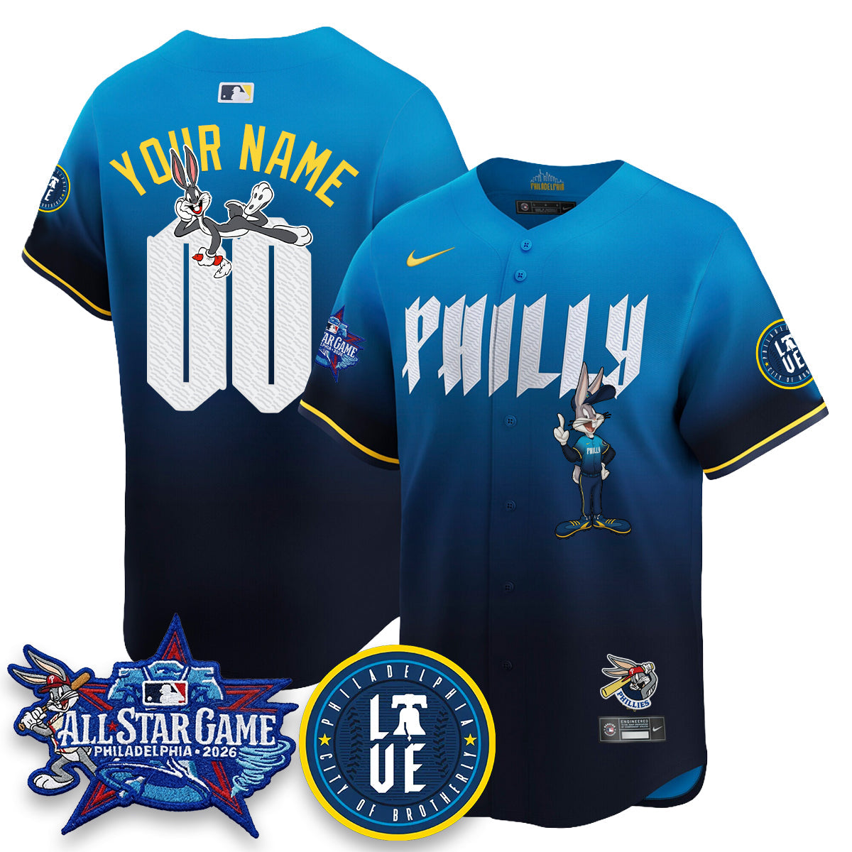 PHI x Bunny Vapor Premier Limited Custom Jersey - Stitched-NQD
