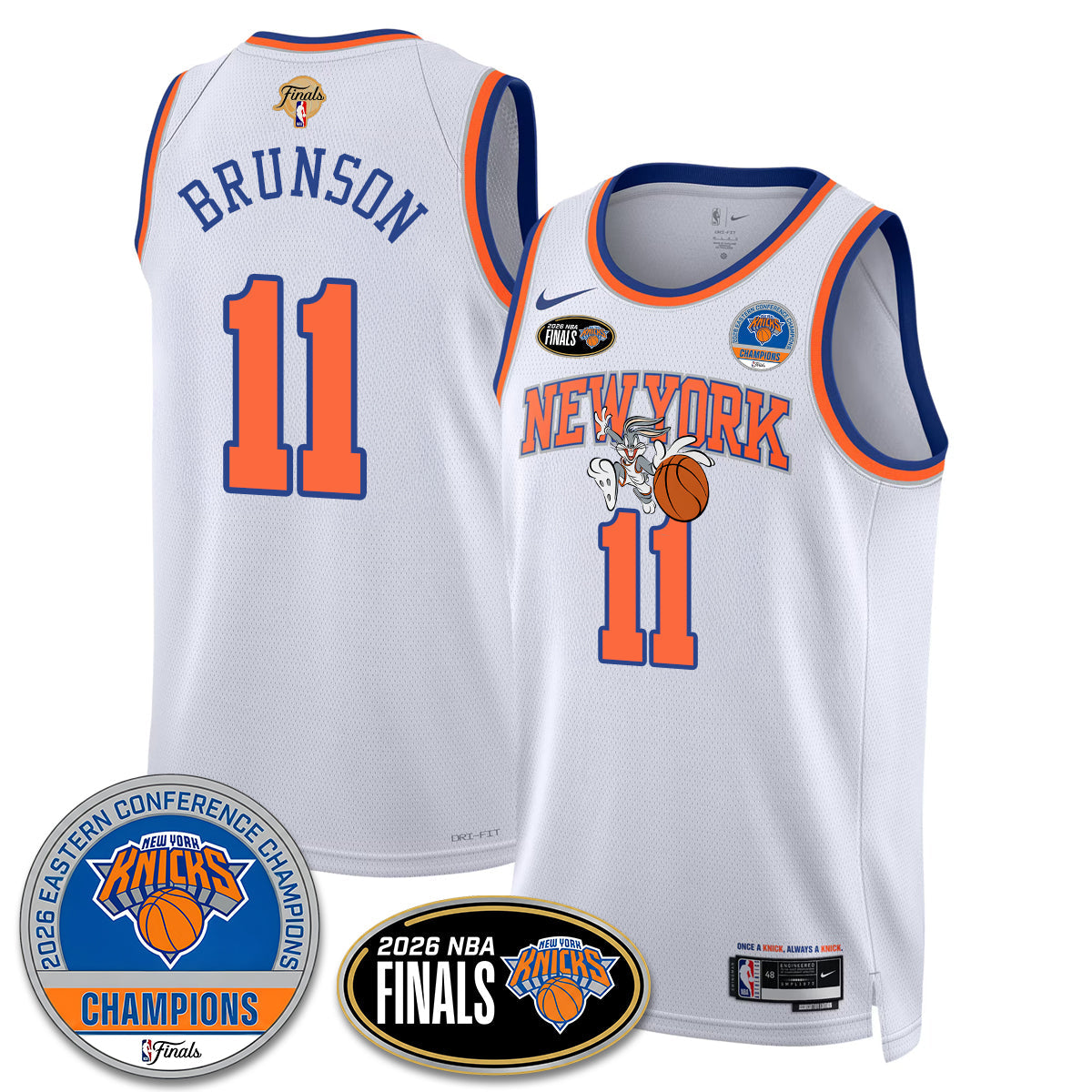 NYK 2026 NBA Eastern Conference Champions x Bunny Vapor Jersey - Stitched-NQD